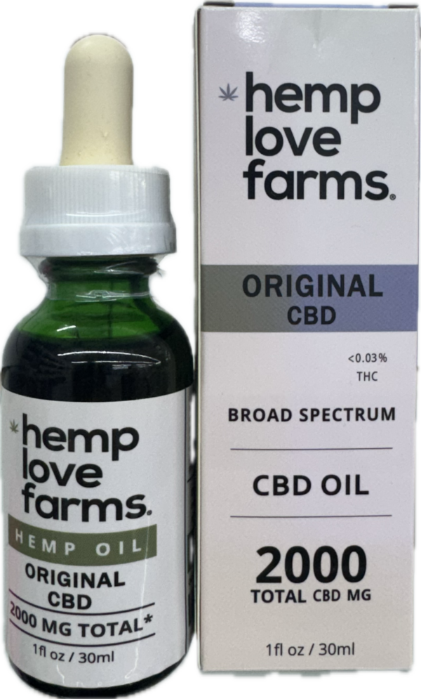 Hemp Love Farms Original Oil 2000MG Broad Spectrum