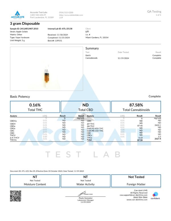 LIT! THC Diamond 3g Disposable Vape - Image 12