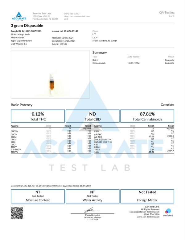 LIT! THC Diamond 3g Disposable Vape - Image 8