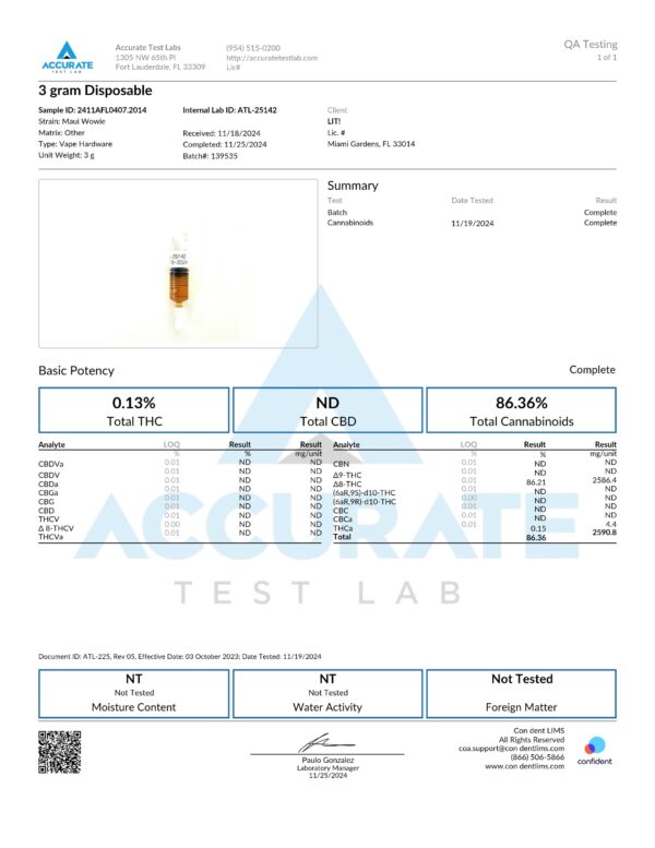 LIT! THC Diamond 3g Disposable Vape - Image 10