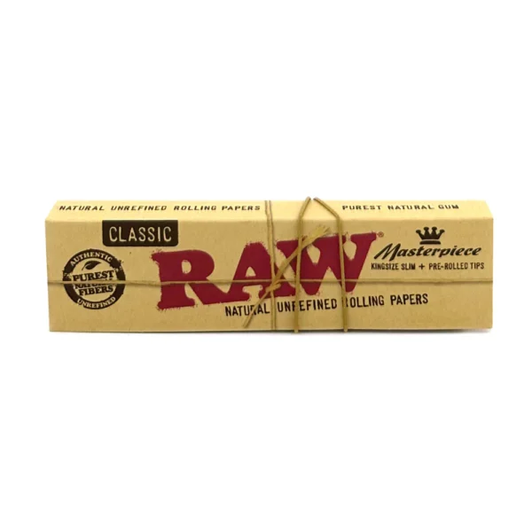 RAW CLASSIC Masterpiece King Size + Pre-Rolled Tips Rolling Papers