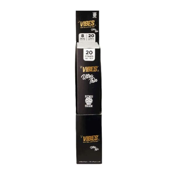 VIBES King Size Cones Box Black Ultra Thin (20ct) - Image 2