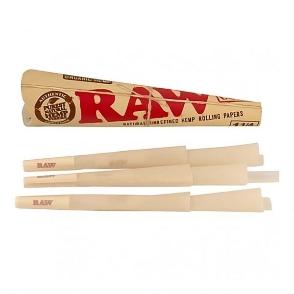 RAW ORGANIC HEMP 1 1/4 Size Cones